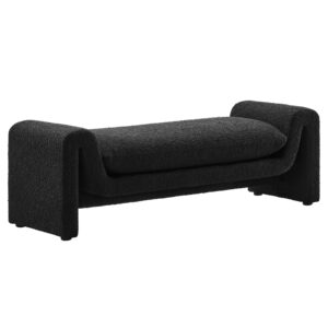 Waverly Boucle Fabric Bench By Modway - EEI-6379 - Black