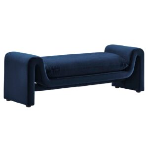 Waverly Performance Velvet Bench By Modway - EEI-6380 - Midnight Blue