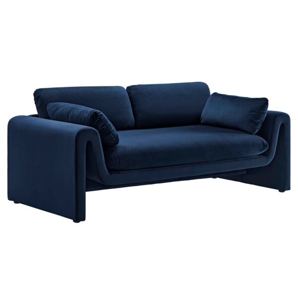 Waverly Performance Velvet Sofa By Modway - EEI-6382 - Midnight Blue