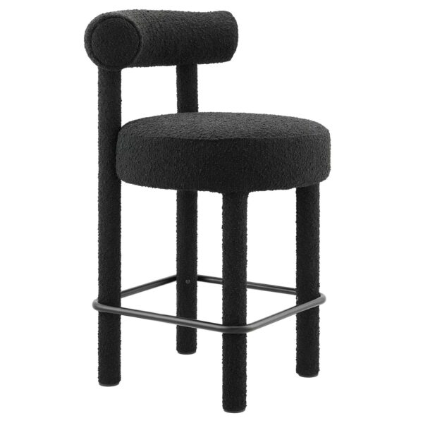Toulouse Boucle Fabric Counter Stool By Modway - EEI-6383 - Black Black