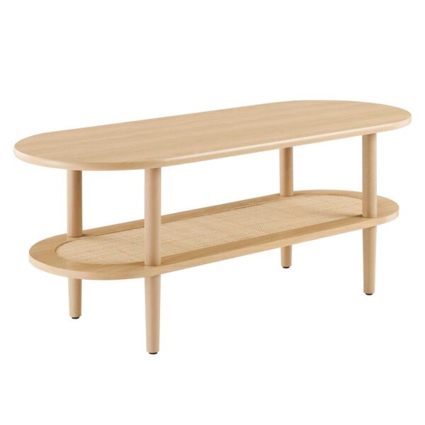 Torus Oval Coffee Table By Modway - EEI-6526 - Oak