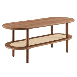 Torus Oval Coffee Table By Modway - EEI-6526 - Walnut