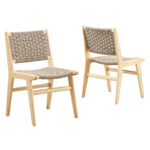 Saoirse Woven Rope Wood Dining Side Chair By Modway - EEI-6545 - Natural Natural