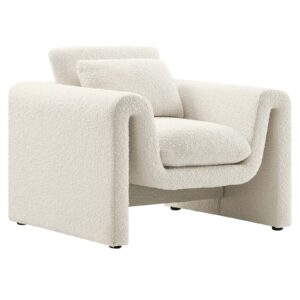 Waverly Boucle Upholstered Armchair By Modway - EEI-6575 - Ivory
