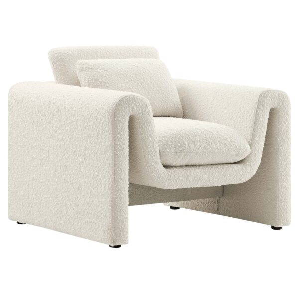 Waverly Boucle Upholstered Armchair By Modway - EEI-6575 - Ivory