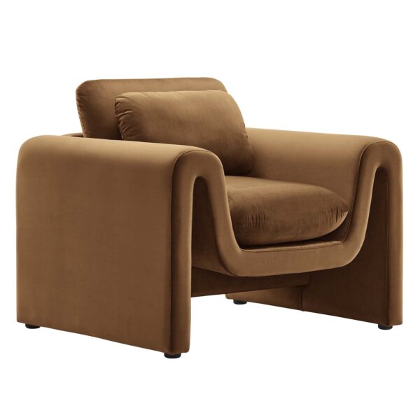 Waverly Performance Velvet Armchair By Modway - EEI-6576 - Brown