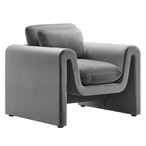 Waverly Performance Velvet Armchair By Modway - EEI-6576 - Gray