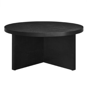 Silas Round Wood Coffee Table By Modway - EEI-6580 - Black