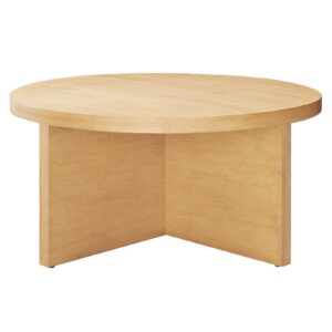 Silas Round Wood Coffee Table By Modway - EEI-6580 - Natural