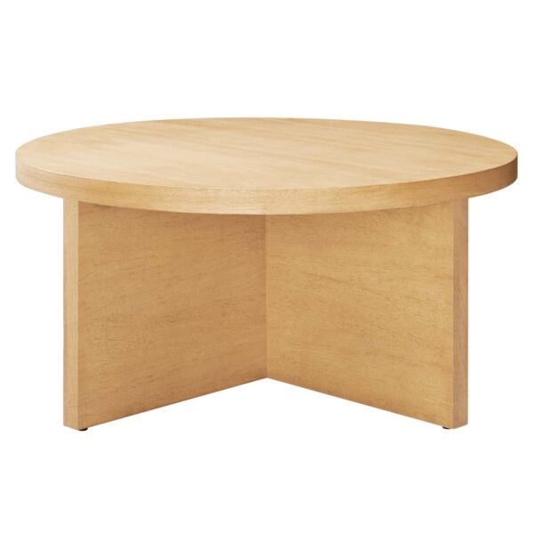 Silas Round Wood Coffee Table By Modway - EEI-6580 - Natural
