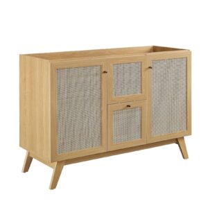 Soma 48” Single or Double Sink Compatible Bathroom Vanity Cabinet (Sink Basin Not Included) By Modway - EEI-6589 - Oak