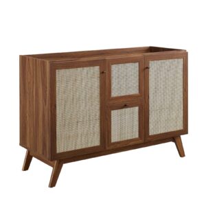 Soma 48” Single or Double Sink Compatible Bathroom Vanity Cabinet (Sink Basin Not Included) By Modway - EEI-6589 - Walnut