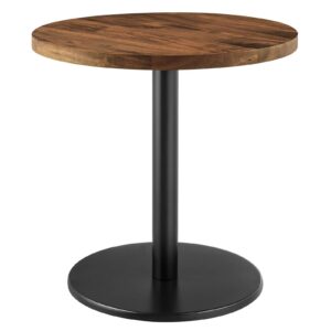 Viva Round Acacia Wood Side Table By Modway - EEI-6610 - Black Light Oak