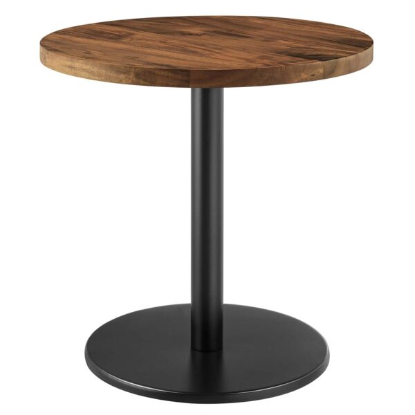 Viva Round Acacia Wood Side Table By Modway - EEI-6610 - Black Light Oak