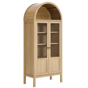 Tessa Tall Storage Display Cabinet By Modway - EEI-6638 - Oak