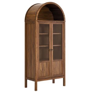 Tessa Tall Storage Display Cabinet By Modway - EEI-6638 - Walnut
