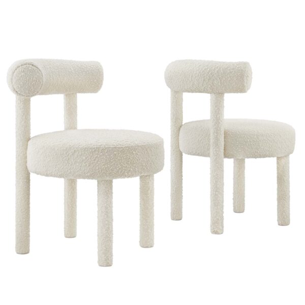 Toulouse Boucle Fabric Dining Chair - Set of 2 By Modway - EEI-6705 - Ivory