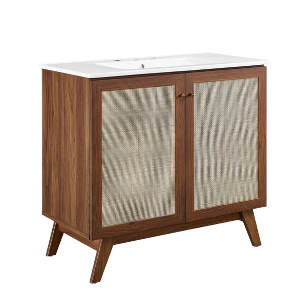 Soma 36” Bathroom Vanity By Modway - EEI-6717 - Walnut White