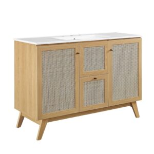 Soma 48” Single Sink Bathroom Vanity By Modway - EEI-6719 - Oak White