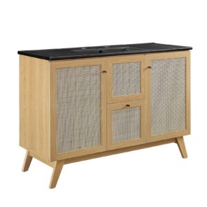 Soma 48” Single Sink Bathroom Vanity By Modway - EEI-6720 - Oak Black