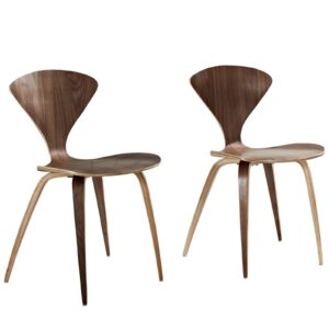 Vortex Dining Chairs Set of 2 By Modway - EEI-899 - Dark Walnut