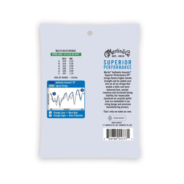 Martin Authentic Acoustic Superior Performance 80/20 Bronze Guitar Strings - Image 6