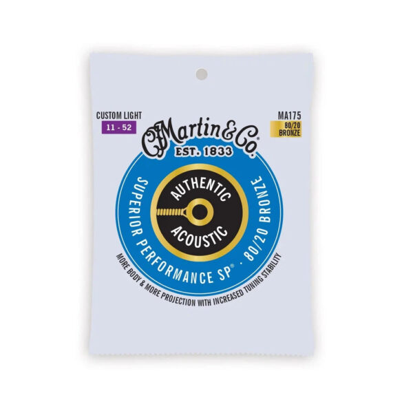 Martin Authentic Acoustic Superior Performance 80/20 Bronze Guitar Strings - Image 2