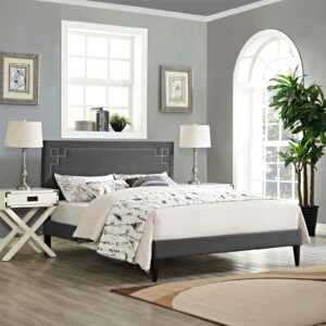 Ruthie Queen Fabric Platform Bed With Squared Tapered Legs By Modway - MOD-5939