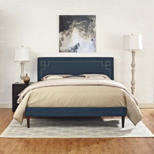 Ruthie King Fabric Platform Bed with Squared Tapered Legs By Modway - MOD-5941