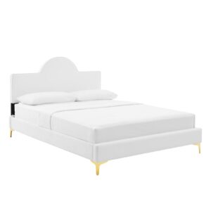 Sunny Performance Velvet Twin Bed By Modway - MOD-7027 - White