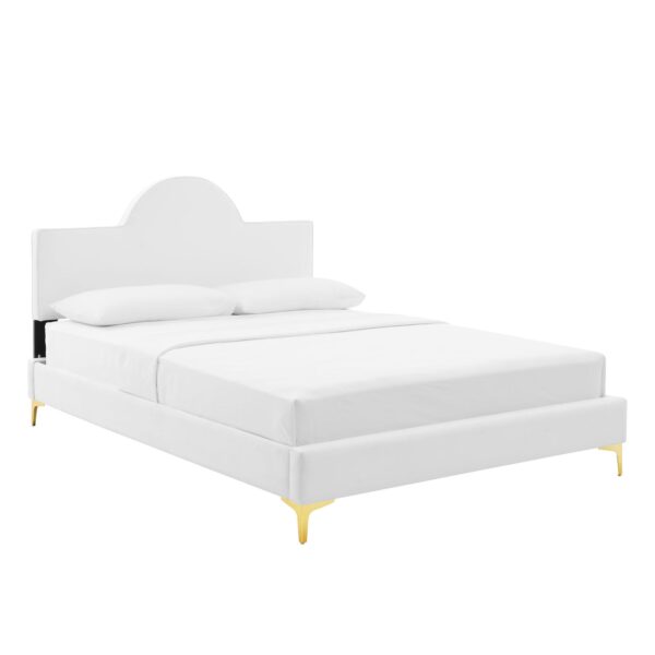 Sunny Performance Velvet Twin Bed By Modway - MOD-7027 - White