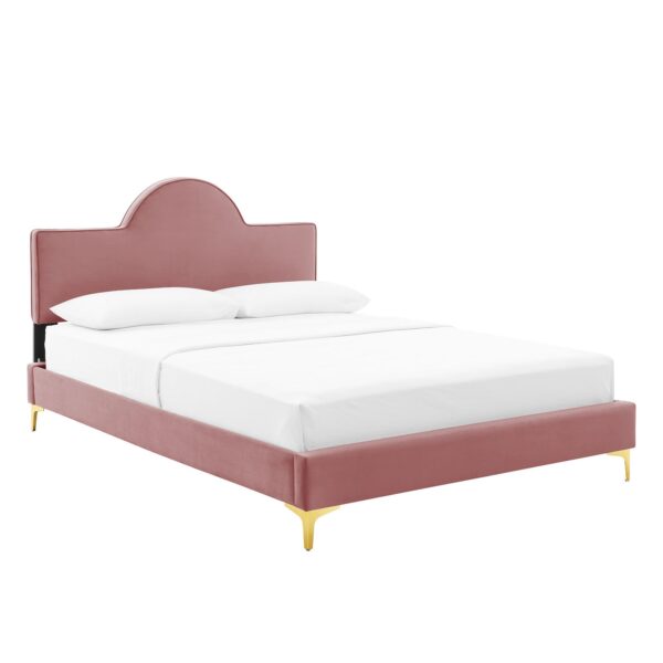 Sunny Performance Velvet King Bed By Modway - MOD-7029 - Dusty Rose