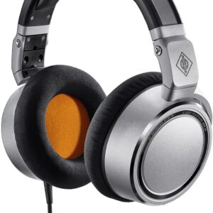 Neumann NDH-20 Closed-Back Studio Headphones - Silver with Black and Orange Trim