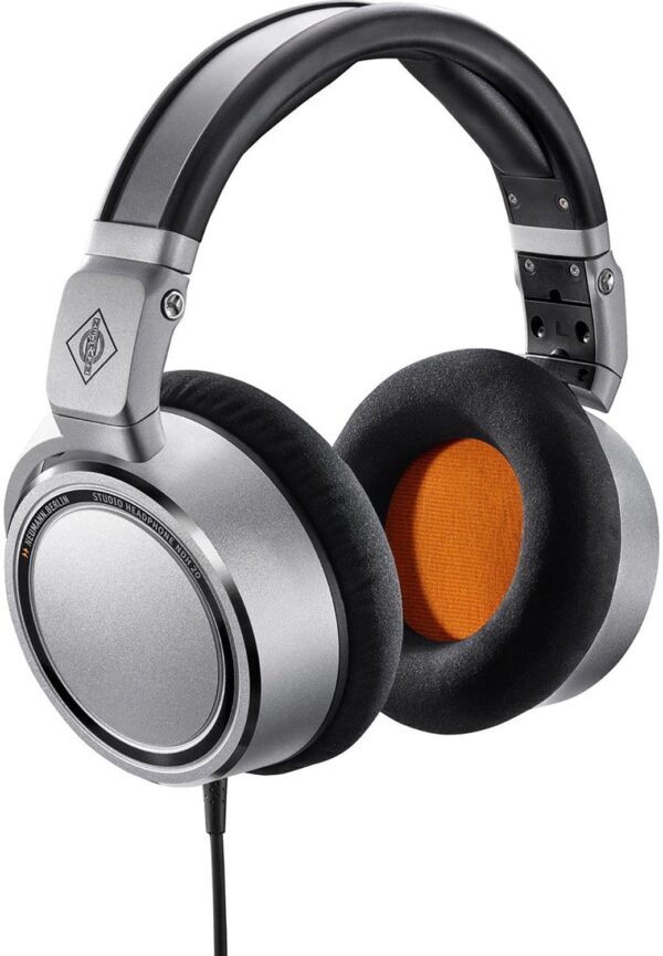 Neumann NDH-20 Closed-Back Studio Headphones - Silver with Black and Orange Trim - Image 2