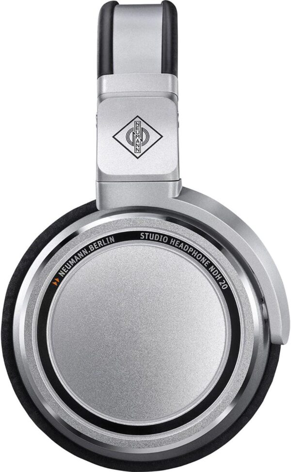 Neumann NDH-20 Closed-Back Studio Headphones - Silver with Black and Orange Trim - Image 4