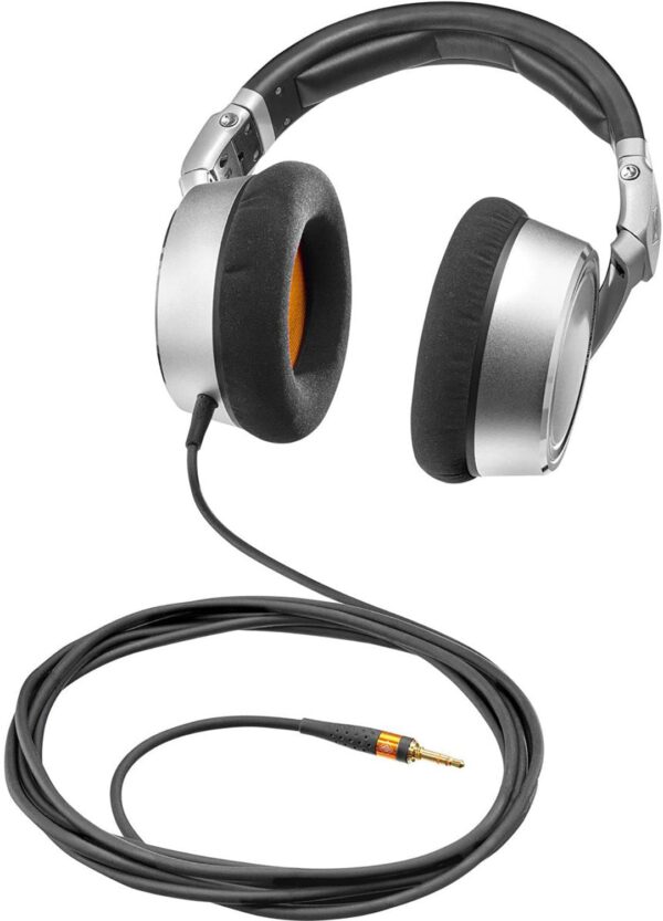 Neumann NDH-20 Closed-Back Studio Headphones - Silver with Black and Orange Trim - Image 6