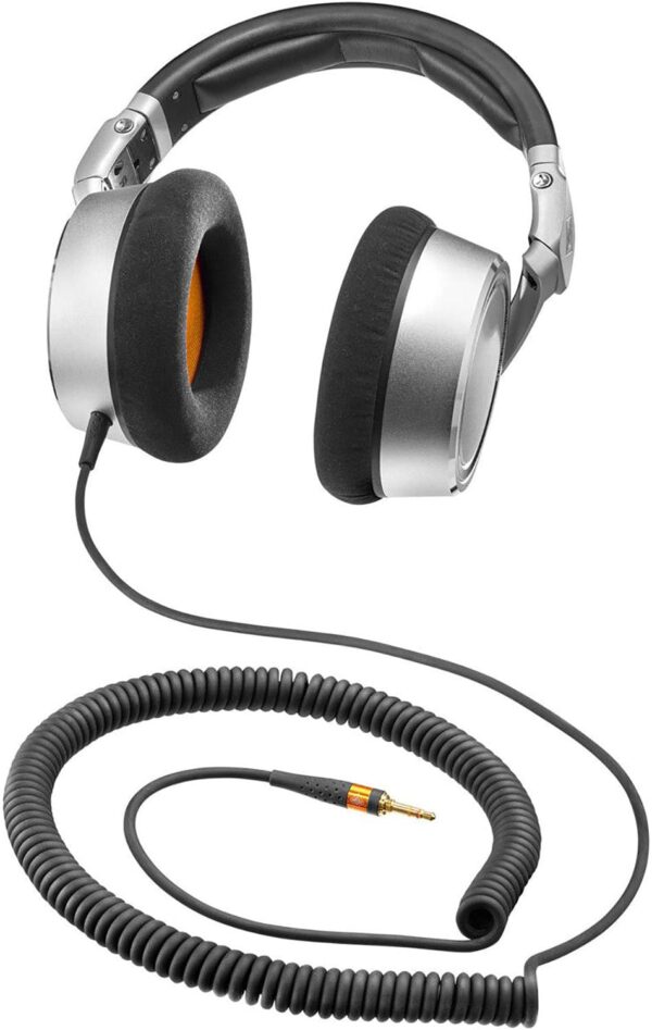 Neumann NDH-20 Closed-Back Studio Headphones - Silver with Black and Orange Trim - Image 7