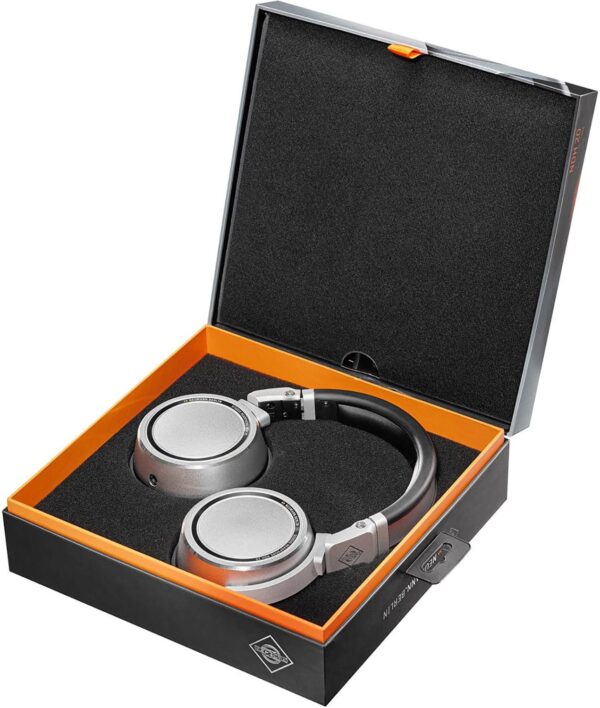 Neumann NDH-20 Closed-Back Studio Headphones - Silver with Black and Orange Trim - Image 9