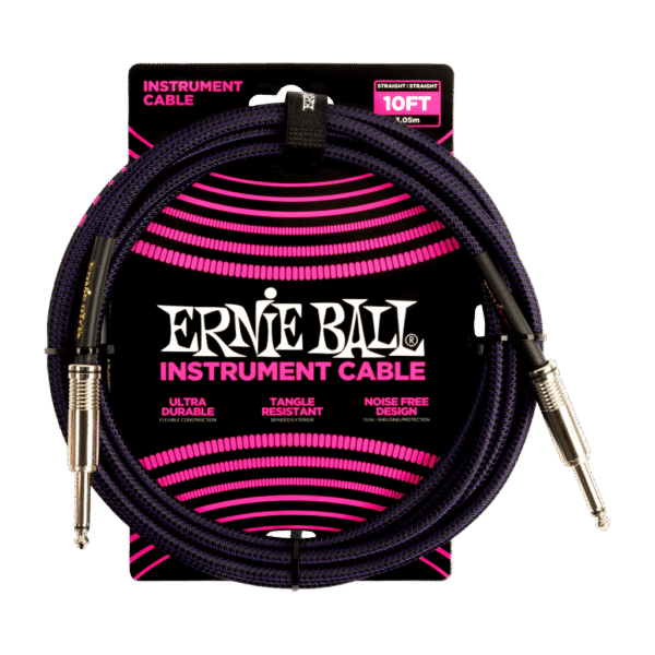 Ernie Ball Braided 10ft Instrument Cable - Image 3