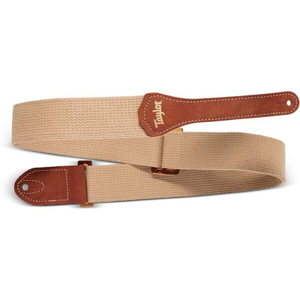Taylor GS Mini Cotton 2" Guitar Strap (with Amber Buckle) - Image 6