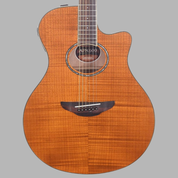 Yamaha APX600FM Flame Maple Acoustic-Electric Guitar - Amber - Image 2