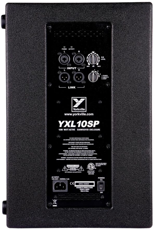 Yorkville YXL10SP 1000 Watt 10" Powered Subwoofer - Image 5