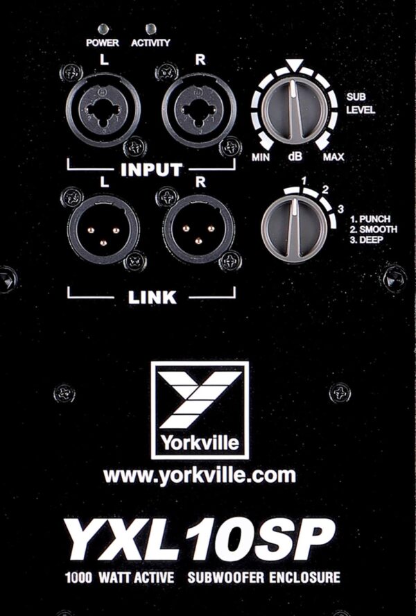 Yorkville YXL10SP 1000 Watt 10" Powered Subwoofer - Image 6