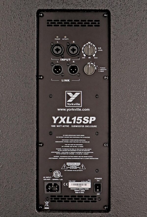 Yorkville YXL15SP 1000 Watt 15” Powered Subwoofer - Image 5
