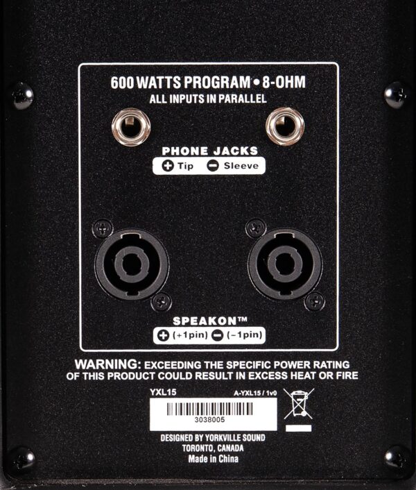 Yorkville YXL15 600 Watt 15" Full Range Active Loudspeaker FOH / Monitor Combo - Image 6