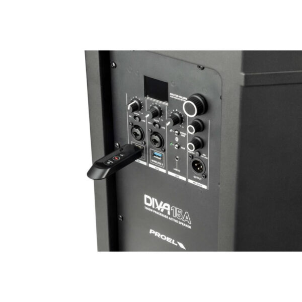 2x Proel DIVA15A 15" Speaker Active Loudspeaker 2000W + MQ12USB Mixer - Image 5