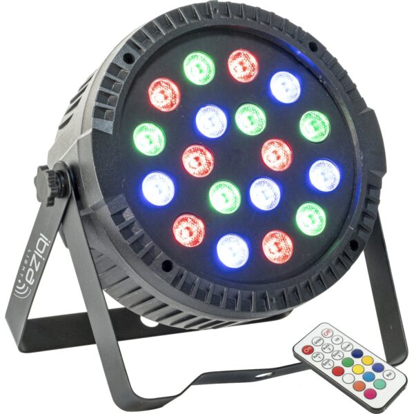 IBIZA THINPAR-18X1W Extra Flat 18 x 1W RGB LED PAR