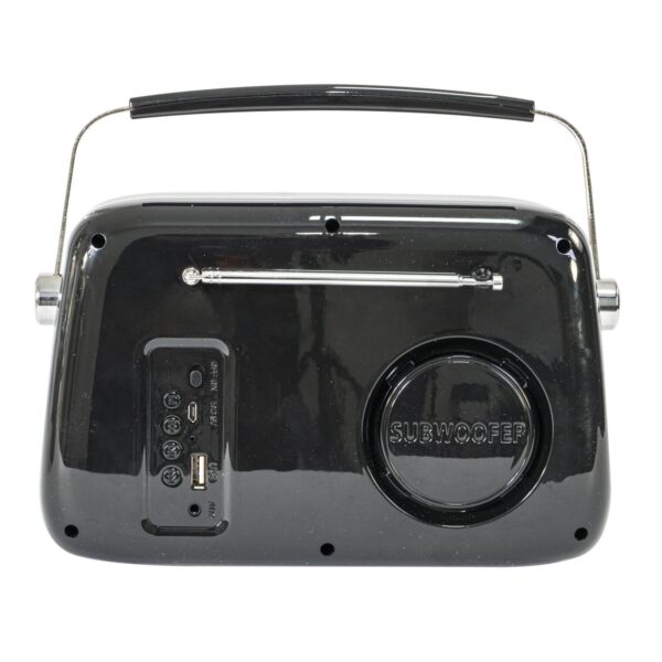 FREESOUND-VR40B Portable Vintage Radio FM Bluetooth Black - Image 3