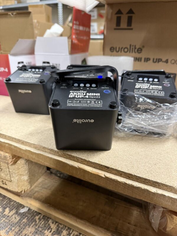 6x EUROLITE AKKU Mini IP UP-4 QCL Spot MK2 RGBW IP65 Outdoor LED Spotlight *BENT BRACKET* - Image 11
