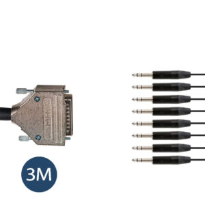 Klotz & Neutrik 3M Pro 8 Way Loom DB25 (D-Type) to Stereo Jack Made with NP3X Jacks